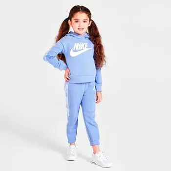 Комплект из флисовой худи и штанов-джоггеров Nike HBR Futura для девочек Little Kids, фиолетовый