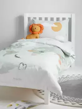 Комплект из пододеяльников и наволочки John Lewis World Map Reversible Pure Cotton, зеленый