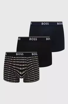 Комплект из трех боксеров BOSS Boss, черный