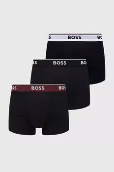 Комплект из трех боксеров BOSS Boss, черный