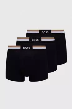 Комплект из трех боксеров Boss, черный