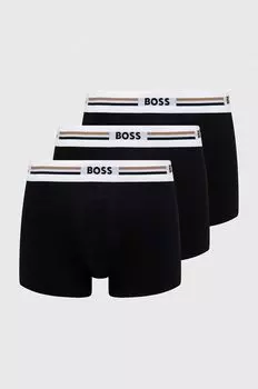 Комплект из трех боксеров Boss, черный