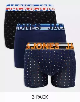 Комплект из трех трусов с узором Jack & Jones