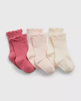 Комплект из трёх носков для девочки Gap, мультиколор