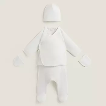 Комплект одежды Zara Home Openwork Newborn, 3 предмета, белый