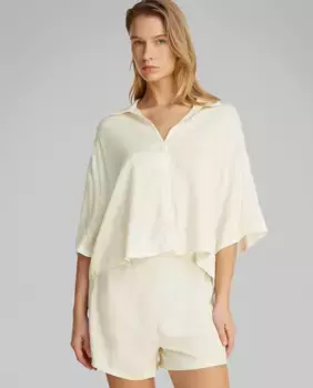 Комплект пижамы с шортами WOVEN VISCOSE Calvin Klein, белый