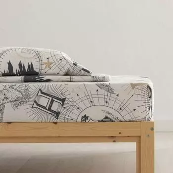 Комплект постельного белья Harry Potter бежевый односпальный матрас 175 х 270 см Harry Potter Shop