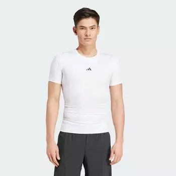 Компрессионная тренировочная футболка Techfit Adidas, цвет White