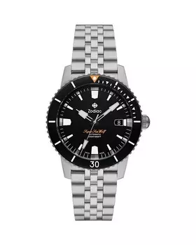Компрессионные дайверские часы Zodiac Super Sea Wolf, 40 мм, черный