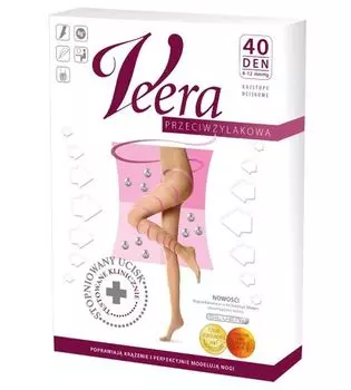 Компрессионные колготки Veera Rajstopy Przeciwylakowe 40 Den Kolor Natural, 3