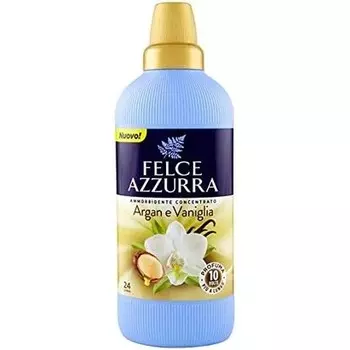 Концентрированный кондиционер для белья Felce Azzurra с аргановым маслом и ароматом ванили, 600 мл, Paglieri