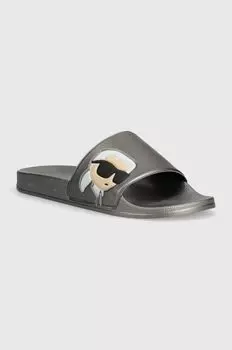 КОНДО шлепанцы Karl Lagerfeld, серебро