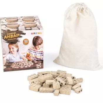 Конструктор деревянный Gepettoys, 60 деталей