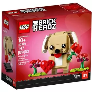 Конструктор Lego BrickHeadz Valentine's Puppy 40349, 147 деталей