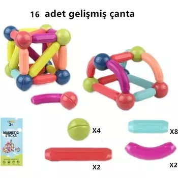 Конструктор магнитный Ex Deco, 16 деталей