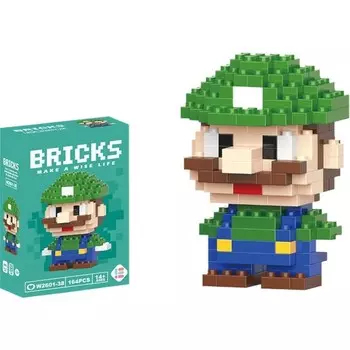 Конструктор пластиковый Baoshifuhaowu Mario, зеленый
