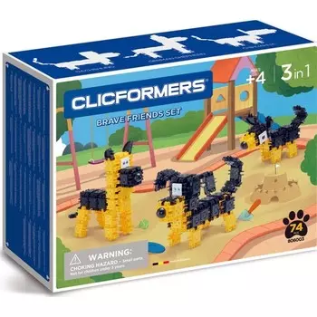 Конструктор пластиковый Clicformers Brave Friends, 74 детали