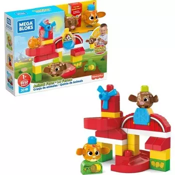 Конструктор пластиковый Fisher-Price Ферма, 30 деталей