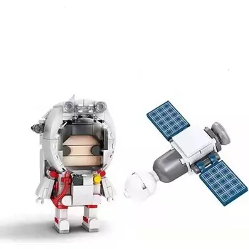 Конструктор пластиковый Fiy Космонавт и спутник, 209 деталей