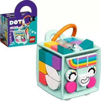 Конструктор пластиковый Lego Dots unicorn bag, 80 деталей