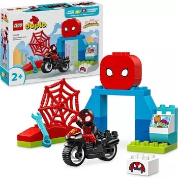 Конструктор пластиковый Lego Duplo Человек-Паук на мотоцикле, 24 предмета