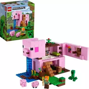 Конструктор пластиковый Lego Minecraft Дом-свинья, 490 деталей