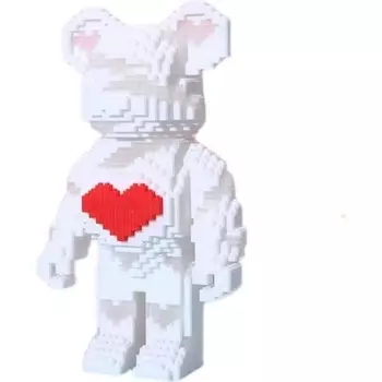 Конструктор пластиковый Love Home Мишка, белый