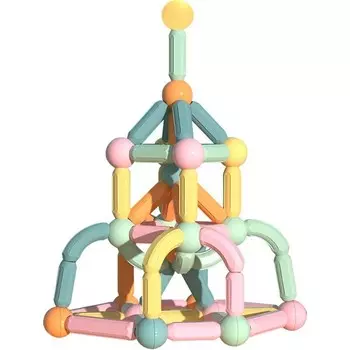 Конструктор пластиковый Prodigy Toy Палочки с магнитами, 95 деталей