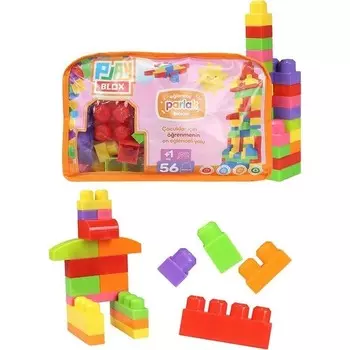 Конструктор пластиковый Toru Toys Play Blox, 56 предметов