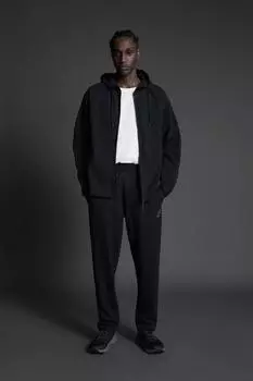Контрастная худи техническая ZARA, черный