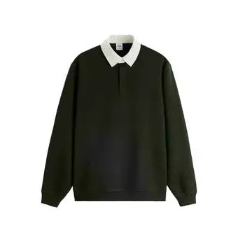 Контрастная толстовка поло Zara, темно-зеленый