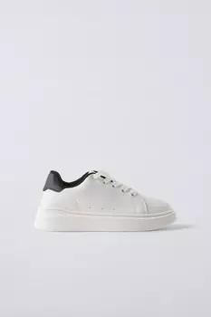 Контрастные кроссовки ZARA, белый