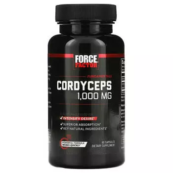 Кордицепс Force Factor 500 мг, 60 капсул