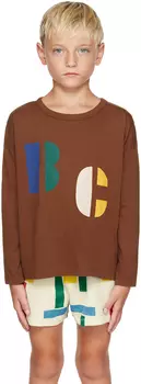 Коричневая футболка с длинными рукавами Bobo Choses Kids BC