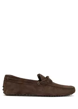 Коричневая мужская кожаная куртка-драйвер Tod's
