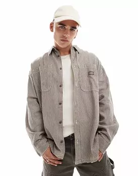 Коричневая рубашка в полоску Dickies