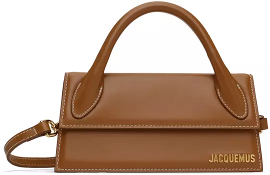 Коричневая сумка Les Classiques 'Le Chiquito long' JACQUEMUS