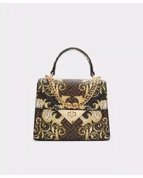Коричневая сумочка с металлической застежкой Aldo, черный