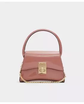 Коричневая сумочка с металлической застежкой Aldo, розовый