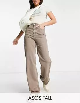 Коричневые джинсы ASOS DESIGN Tall
