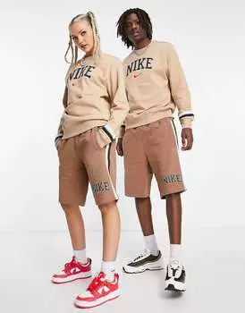Коричневые флисовые шорты Nike Unisex Retro