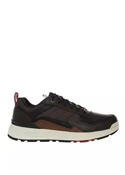Коричневые мужские кожаные кроссовки Skechers