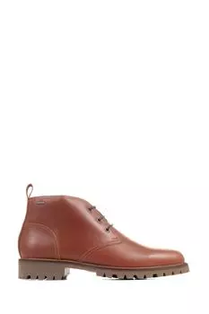 Коричневые непромокаемые кожаные ботинки чукка Hamish Jones Bootmaker, коричневый