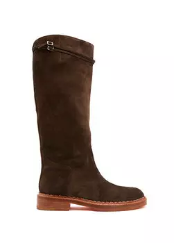 Коричневые женские кожаные ботинки Santoni