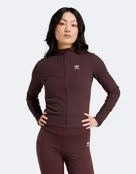 Коричневый спортивный топ adidas Originals Essentials