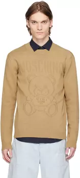 Коричневый свитер интарсия Moschino