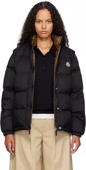 Коричневый Verone Короткий Двусторонний Пуховик Moncler