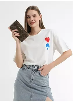 Коричневый женский кошелек Fossil
