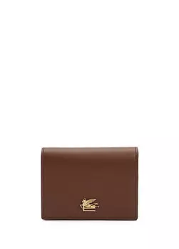 Коричневый женский кожаный кошелек Etro