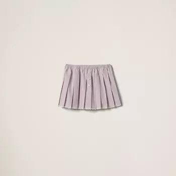 Короткая хлопковая юбка Miu Miu, красный
